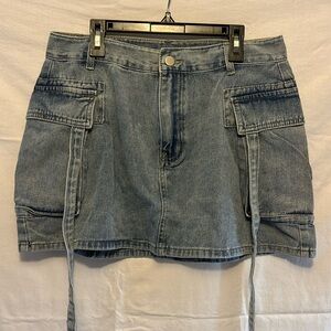 Denim mini skirt size large